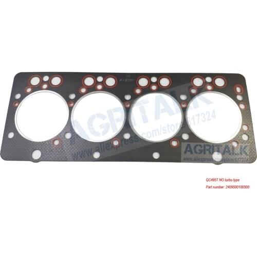 Cylinder head gasket 2409530100501 for Quanchai QC495T ( Turbo type) / cylinder head gasket 240950010 for NO-turbo engine QC495T