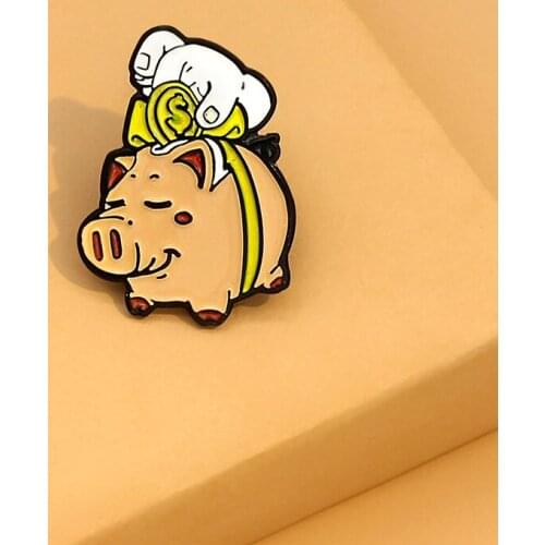 Creative Happiness Shopaholics Cut Their Hands Pins Metal For Backpack Brooches For Womens Clothing Hat Badge