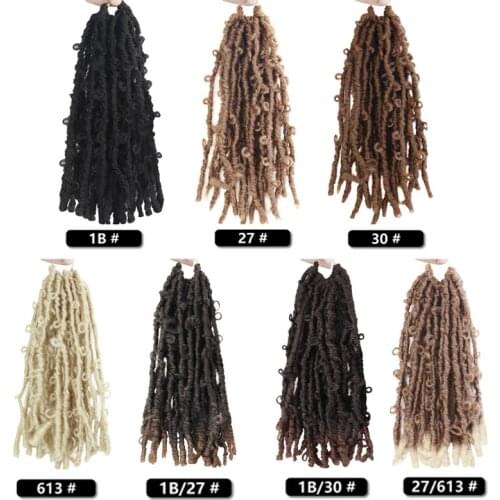 Synthetic Distressed Butterfly Locs Crochet Hair For Black Women Heat Resistant Fiber Faux Locs Crochet Braids Hair 20 Roots/Pcs