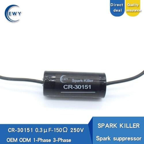 SPARK KILLER CR-30151 single phase spark quencher 0.3UF 150R 2W 250V Spark suppressorRC resistance capacitance absorber