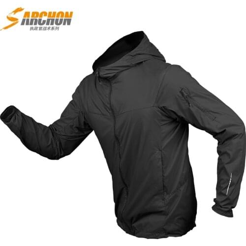 Military Style Waterproof Windbreaker Summer Sun Protect Ultra-light Skin Jacket Men Tactical Clothes Army Camouflage Jacket