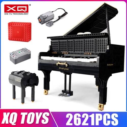 XQGQ01 MOC- 13192 Creative Toys The App Control Motorized Playable Grand Piano Set Kids Toys Building Blocks Christmas Gifts