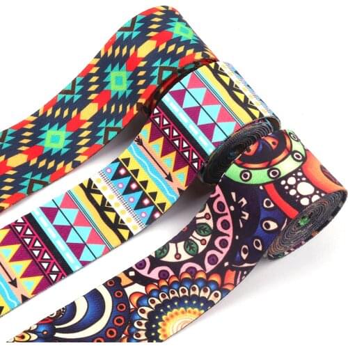 1.5 Inch(38mm) Wide Colorful Floral Webbing Leash Ribbon Webbing For Bag Purse Strap Handles Upholstery Fabric Belt for Totes