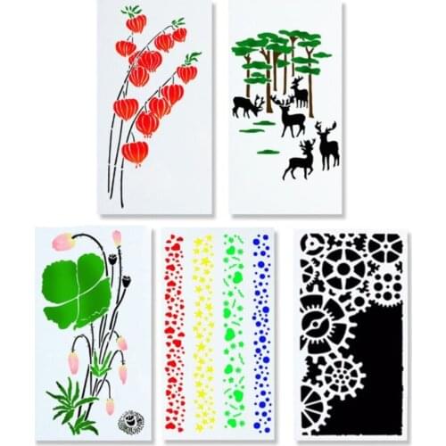 1Pc Tree Flower Reusable Stencil Airbrush Painting Art DIY Home Decor Scrap booking Album Crafts Cake Decorative Template