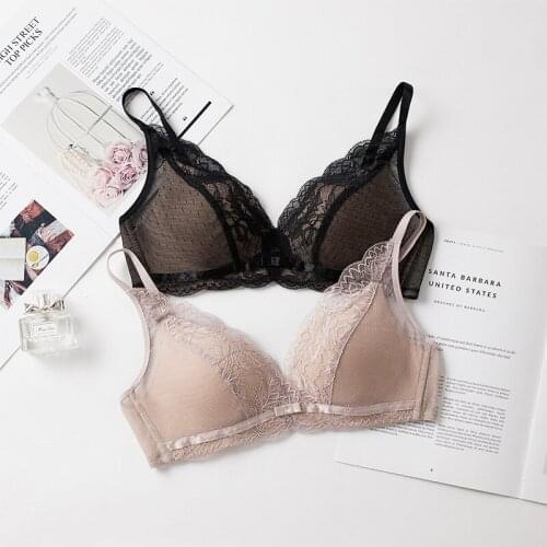 Birdsky, 1PC Summer women silk bra brassiere breast top thin triangle cup push up wire rimless, 100% mulberry pure silk. OR-95