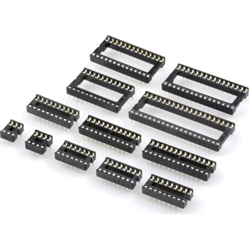 10PCS Square Hole IC Sockets DIP6 DIP8 DIP14 DIP16 DIP18 DIP20 DIP28 DIP40 Connector DIP Socket 6 8 14 16 18 20 24 28 40Pins