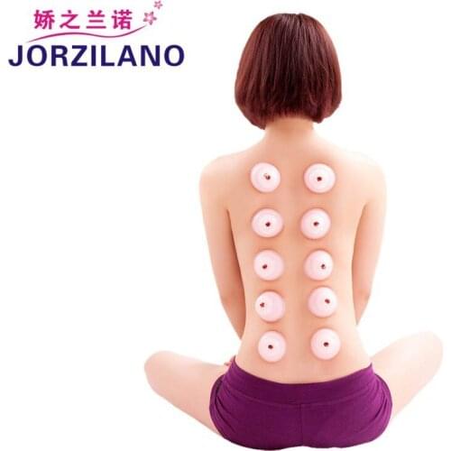 NEW 10 Pcs pink Cupping Glass Silicone Vacuum Cup Anti Cellulite Health care Massage Traditional Medical Product As Yoga