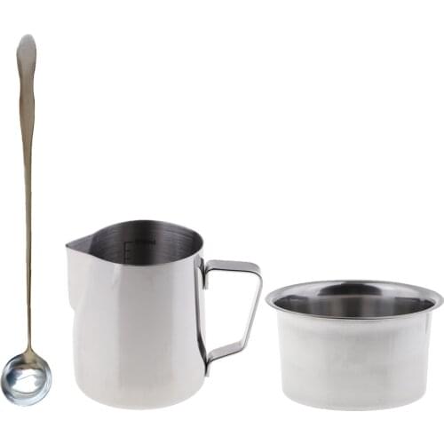 3x Candle Making Pot Pitcher Double Boiler For Melting Wax & Soap With Spoon