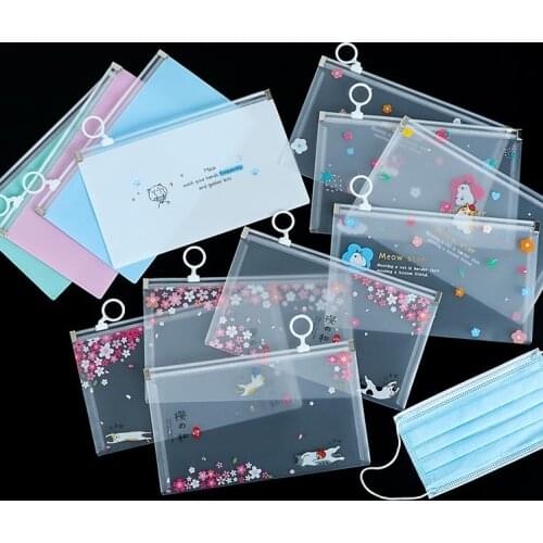 4pcs/Set Fashion Mask Cover Bag Portable Facemask Holder Face Masks Storage Case Save Mask Boxes SN3472