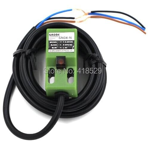 Free Shipping 5pcs SN04-N 5mm Approach Sensor 6-36V DC Inductive Proximity Switch