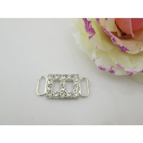 5pcs sun diamante rhinestone buckle gold Tone Chair Sash Ribbon Slider