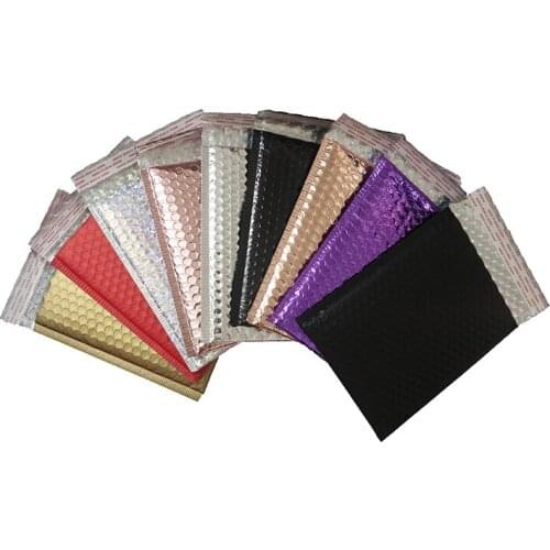 50Pcs/Lot 18*23cm Aluminized Bubble Mailers Padded Envelopes Shockproof Shipping Bags Mailer Self Seal Bubble Mailers 13 Colors