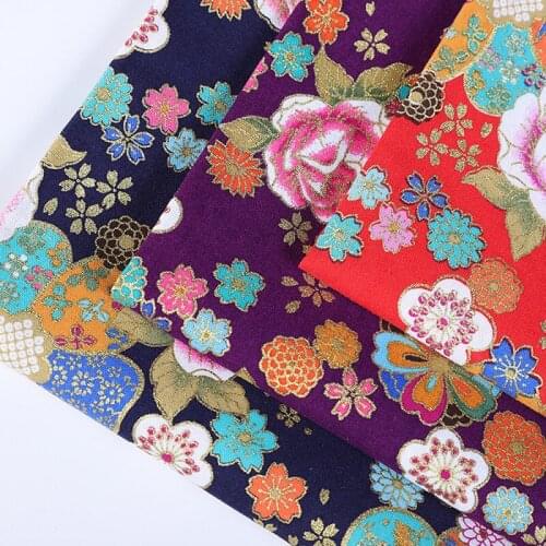 50x145cm Nation Style Flower Pattern Patchwork Cotton Fabric For DIY Craft Sewing Dress Home Textile Material Supplies