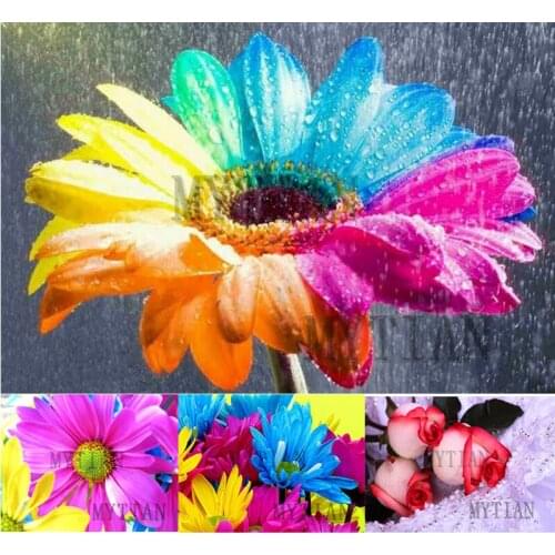 Diamond Painting Colorful Floral 5D DIY Picture Mosaic Full Square/Round Drill Diamond Embroidery Decor Home art gift