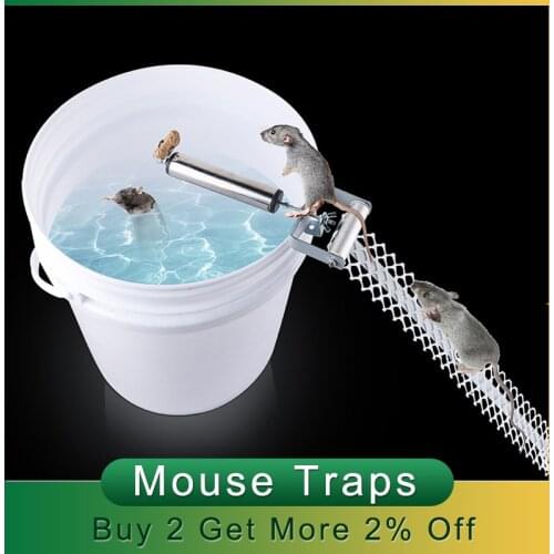 Auto Mouse Traps Stainless Steel Rolling Stick Rat Catcher Mousetrap Household Pest Mice Control Rodent Bait Killer