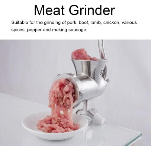Household Stainless Steel Manual Spices Meat Grinder Mincer Grinding Machine with Stuffing Accessories Meat Kitchen Tools