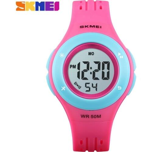 SKMEI Sport Style Kids Watch Fashion Boy Girl Electronic Wristwatches LED Digital Calendar Waterproof Watches 1455 montre