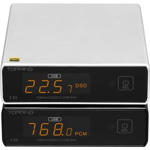 TOPPING E30 Hi-Res DAC AK4493 32Bit/768kHz DSD512 HiFi XMOS XU208 Stereo Digital Audio Decoder