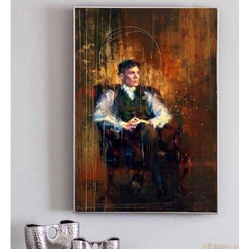 Tommy Shelby Art Paintings Print on Canvas Art Posters And Prints Peaky Blinders Wall Art Canvas Picture For Living Room Cuadro
