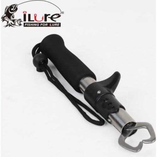 ILure22*5cmsmall Portable Stainless Steel Fishing Gripper Fish Lip Grip Grab Carp Fishing Lip Grip EVA handle Tackle Tools Pesca