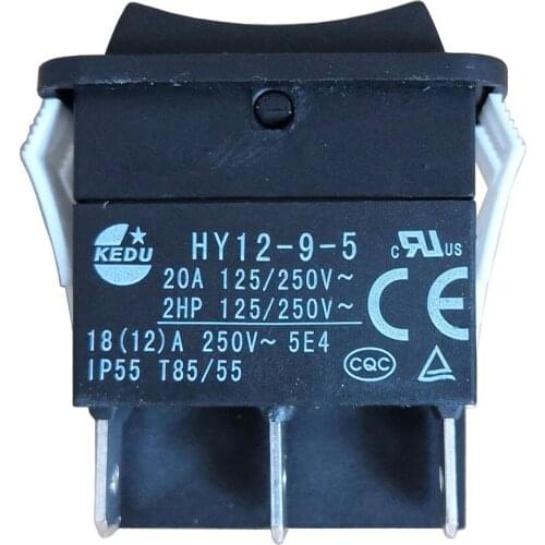 KEDU HY12-9-5 ON OFF ON Electric Rocker Switches for Appliance Power Tools 125/250V 20A 6-Terminals