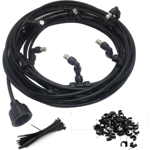 New 9M/12M Adjustable 360 Rotating Misting Spray System Garden Sprinkler Water Kits Cooling System