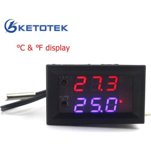 Mini Microcomputer Digital Intelligent Thermostat Regulator DC 12V 10A Digital Adjustable Temperature Controller Switch -50-110C