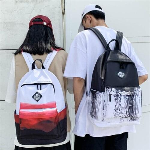 Backpack 2021 New Simple Gradient Outdoor Water-proof Backpack Womens Leisure Large Capacity School Students' Schoolbag