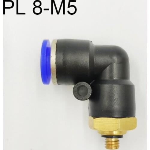 PL Elbow 100pcs Lot 8-M5 8mm Air Connector Pneumatic Fitting Quick Fittings Male Thread Push In