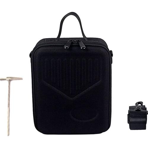 Durable 17-Key Kalimba Carry Case with Tuning Hammer Nylon Material Black