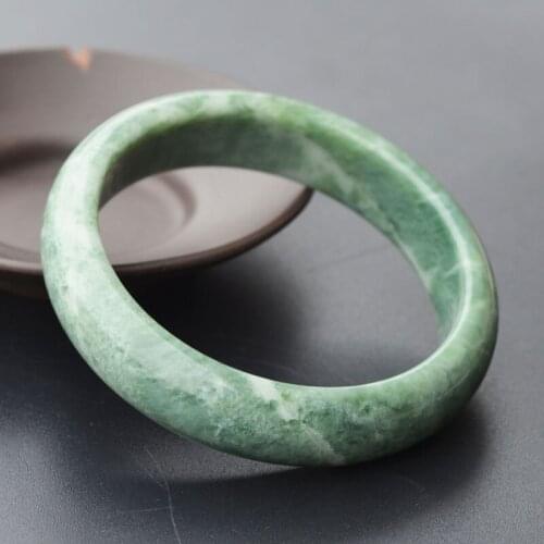 Drop Shipping High Quality Cheaper Natural Green Guizhou Jade Bracelets Round Bangles Gift For Women Fine Jewelry