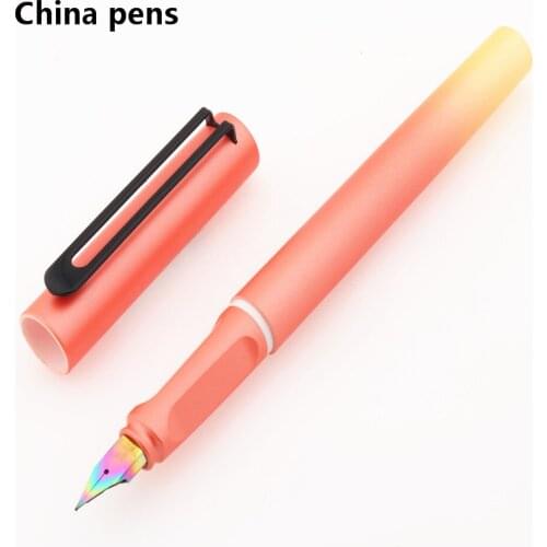New Listing High Quality 6056 Orange Colour School Supplies Student Office Stationary Fountain Pen Ink