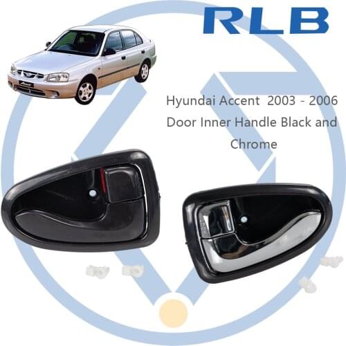 Inside Door Handle Chrome Black for Hyundai Accent Verna 2000-2006