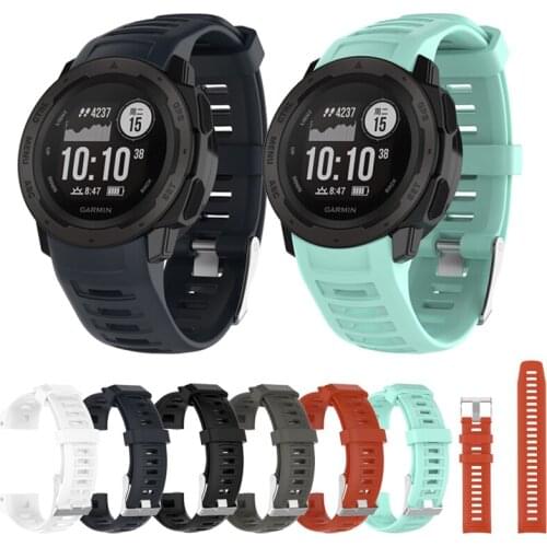 22mm Silicone Quick Release Easy Fit Silicone Replacement Strap Watch Band for Garmin Instinct Wristband Strap accessories
