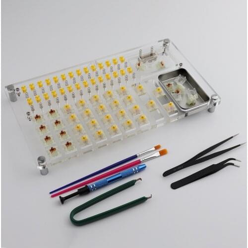 Switch Tester Lubing Station Lube Station Professional shaft plate/20 Key MX BOX Acrylic Switch Tester Kit For Custom Mechanical
