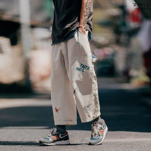 Fresh and interesting printed casual pants, hip hop straight and handsome mens overalls 2021 The New listing Hot Sale