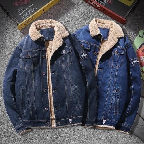 Winter Denim Jacket Men 2021 New Thicken Wool Jeans Jacket Men Outerwear Casual Warm Denim Overcoat Fashion Men Jackets