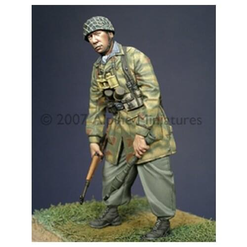 1/35 Paratrooper, with 2 different heads, resin kit soldiers GK, Military theme, scene combination, Uncoated No colour