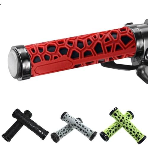 1 Pair Bicycle Handlebar Bar Rubber Soft End Grip Handlebar Cover Handle Bar End Ergonomic Riding Bicycle Anti-slip Handlebars
