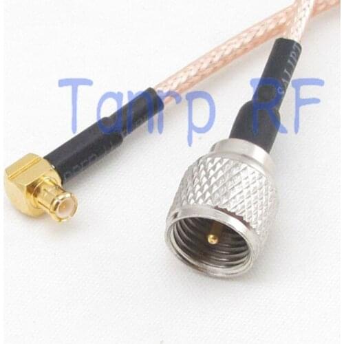 50CM Pigtail coaxial jumper cable RG316 extension cord 20in mini UHF male plug to MCX male right anle RF adapter connector