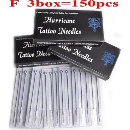 5F,7F,9F,11F,13F,15F Size Tattoo Needles Assorted Sterilized Tattoo Needles For Tattoo Machines Grip Body Arts