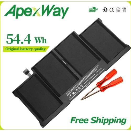 ApexWay laptop Battery for Apple MacBook Air 13" A1466 2012 year A1369 2011 2012 2013 2014 production Replace A1405 A1496 MC966