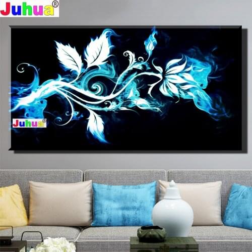 Blue Flower diamond painting full diamond mosaic Home Decor Full Square/Round Drill Needlework Handmade Picture Of Rhinestone