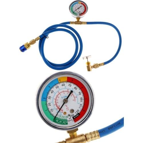 Car Air Conditioning Port Can Tap Valve Bottle Adapter R134 A/C R134A Refrigerant Recharge Hose Low Pressure Gauge Easy Opener