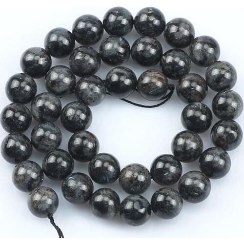 Natural Stone Black Flash Charoite Beads 6/8/10mm Round Loose Spacer Accessories Beads For Jewelry Making DIY Necklace Bracelet