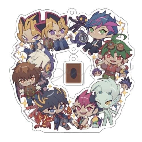 Cosmile YGO Yugioh Yu-Gi-Oh! Zexal Yugi Muto Jaden Yuki Yuma Tsukumo Keyring Hot Keychain Limited cosplay Gift