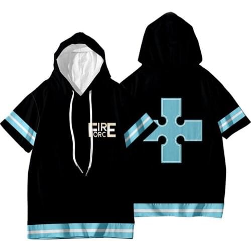 Enn Enn no Shouboutai Fire Force T-shirts Shinra Kusakabe Anime Cosplay T Shirt Tops Tees