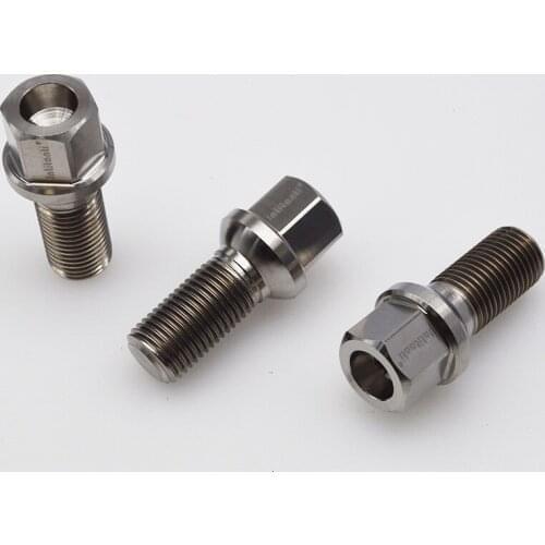 Gr5 titanium hub bolt M14*1.5*28 ball seat for VW Audi