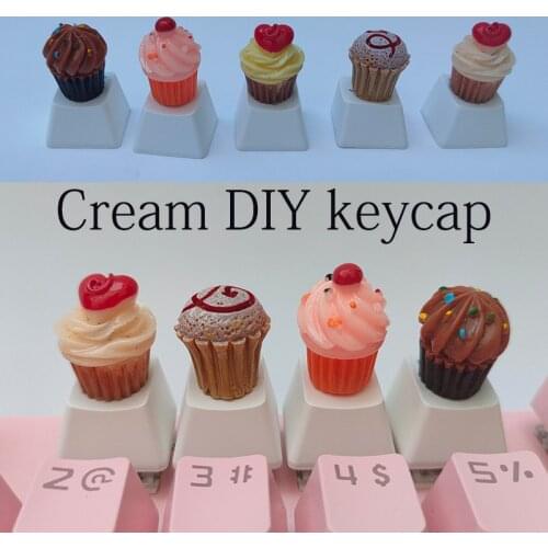 Keycaps For Mechanical Keyboard Accessories Cream DIY Key Cap Cute Handmade Custom Cherry Mx Personality Design Keycap