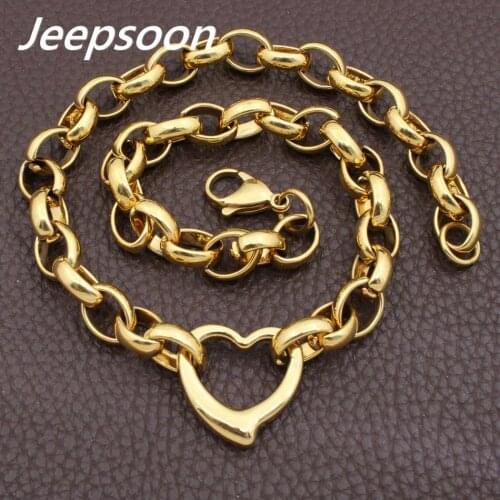Hot Sales Fashion Stainless Steel Jewelry Joyas Heart Necklace Chain High Quality Jeepsoon NGEGAOBG